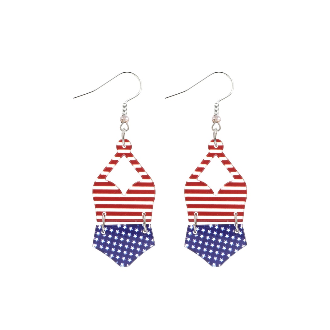 Earedge - Independence Day Theme Striped Earrings
