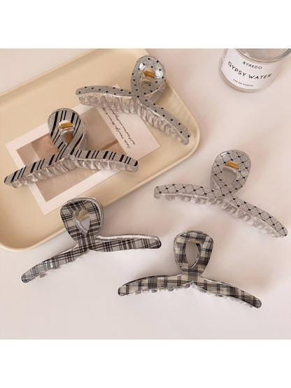 Beau - Transparent Grid Hair Clip