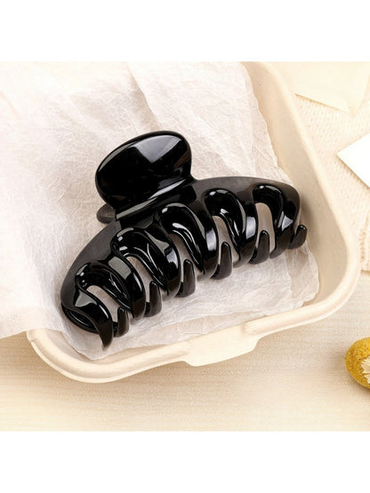 Beau - Solid Color Pumpkin Shaped Claw Clip