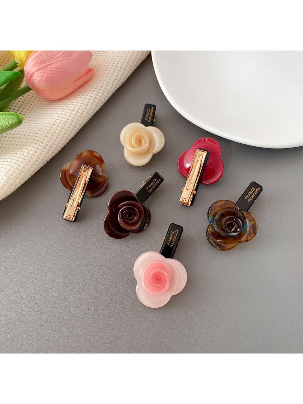 Beau - Beautiful Rose Shaped Hair Clip