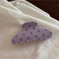 Beau - Polka Dot Fan Shape Resin Claw Clip