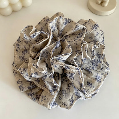 Gifty - Vintage Double Layer Floral Print Scrunchie