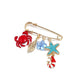 Brovia - Alloy and Plastic Sea Life Accent Brooch