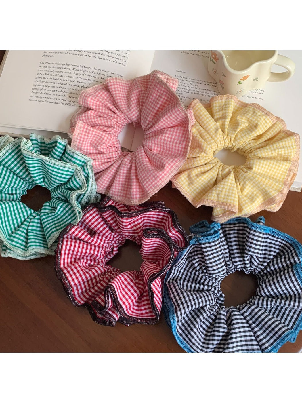 Gifty - Double-Layered Plaid Hair Tie