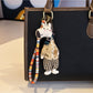 Close-up of the giraffe charm's face and neck details