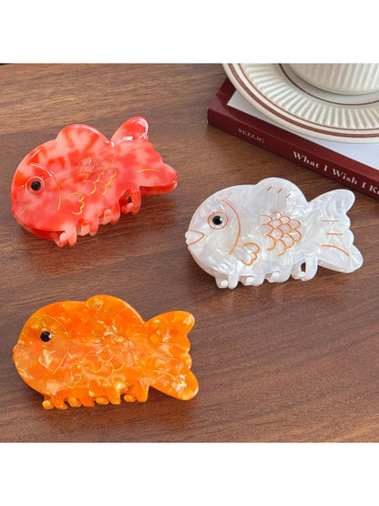 Beau - Cartoon Carp Design Acetate Hair Claw