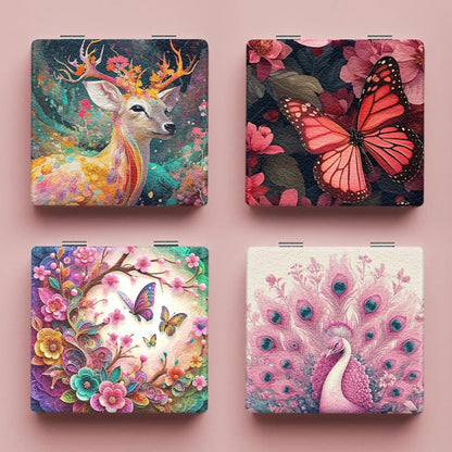 Mirroray - Decorative Printed Portable Table Makeup Mirror