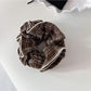 Gifty - Large Checkered Fabric Scrunchie Hair Tie