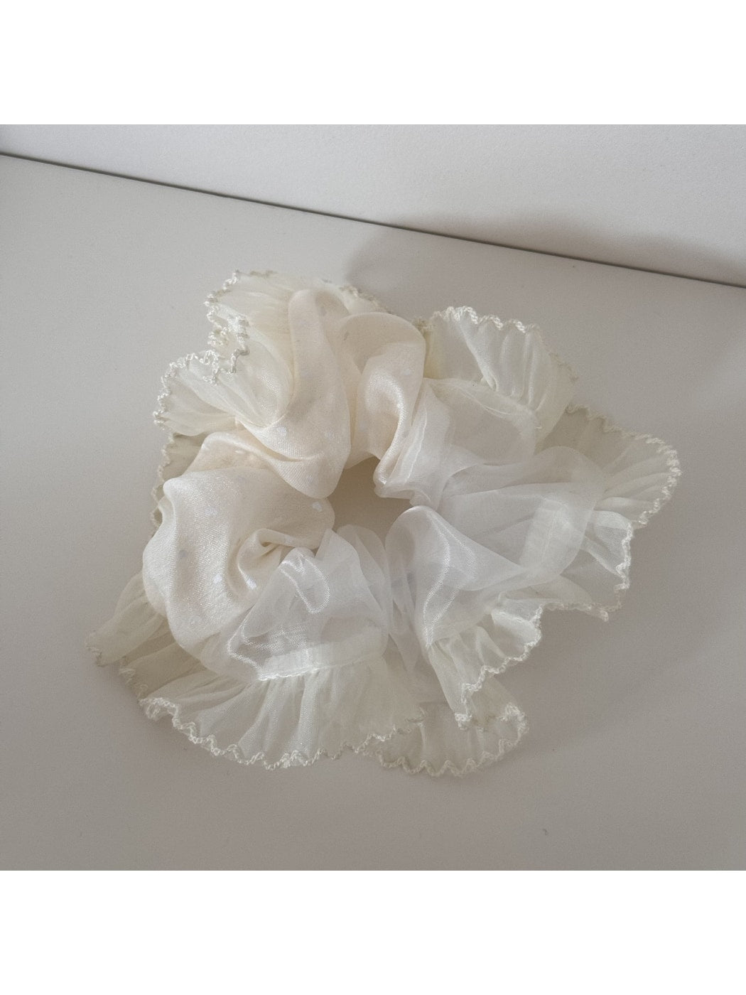 Gifty - Sweet Style Polka Dot Decorative Scrunchie Hair Tie