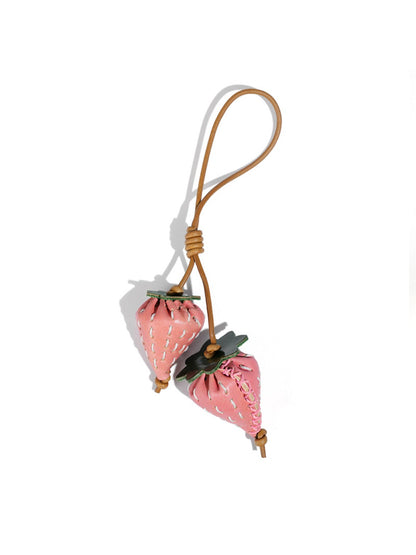 Keypus - 3D Strawberry-Shaped Charm Keychain