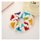 Gifty - Chunky Knit Scrunchie with Floral Design Hair Ties
