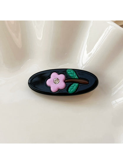 Beau - Sweet Flower Oval Hairpin