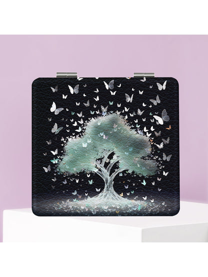 Mirroray - Butterfly Tree Pattern Compact Folding Mirror