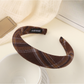 Gifty - Retro Plaid Fabric Wrapped Wide Headband