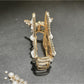 Beau hair clip styled in wavy blonde hair showcasing beach-inspired look