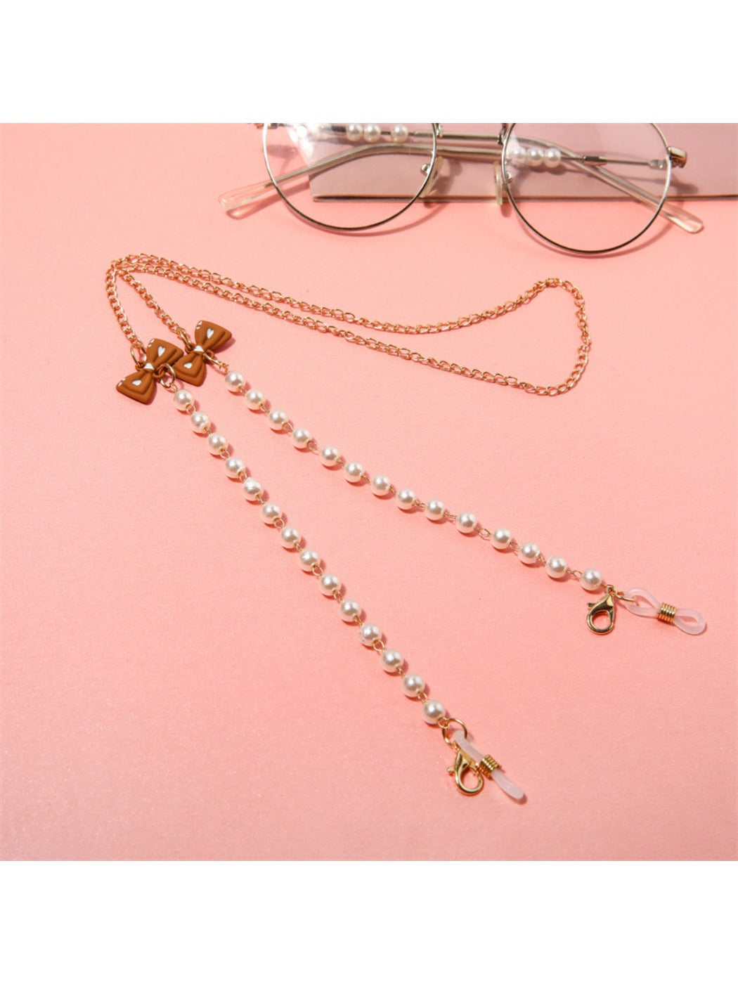 Velra - Bow Accented Beaded Eyeglass Strap