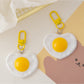 Keypus - Cute Fried Egg Keychain