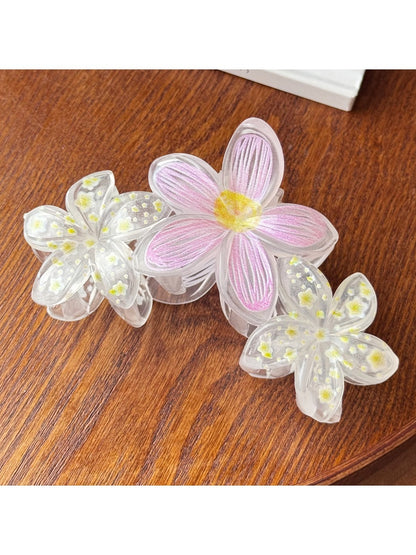 Beau - Candy Color Flower Hair Claw Clip