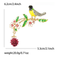 Brovia - Sweet Style Bird Accent Alloy Brooch