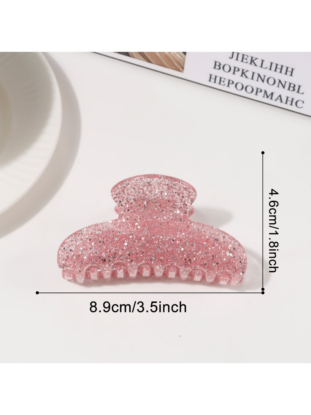 Beau - Shiny Half Circle Hair Claw Clip