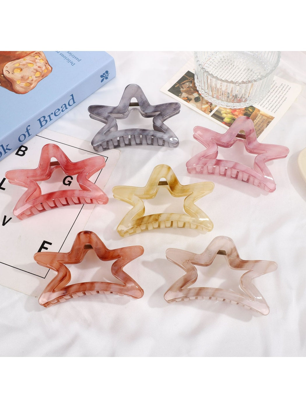 Beau - Iridescent Translucent Star Shape Claw Clip