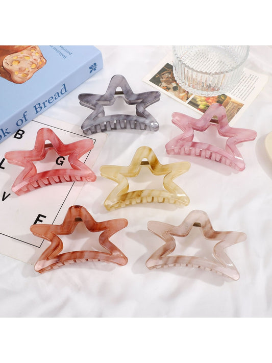 Beau - Iridescent Translucent Star Shape Claw Clip