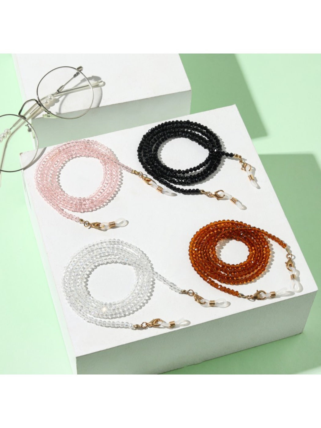 Velra - Solid Color Beaded Eyeglass Strap