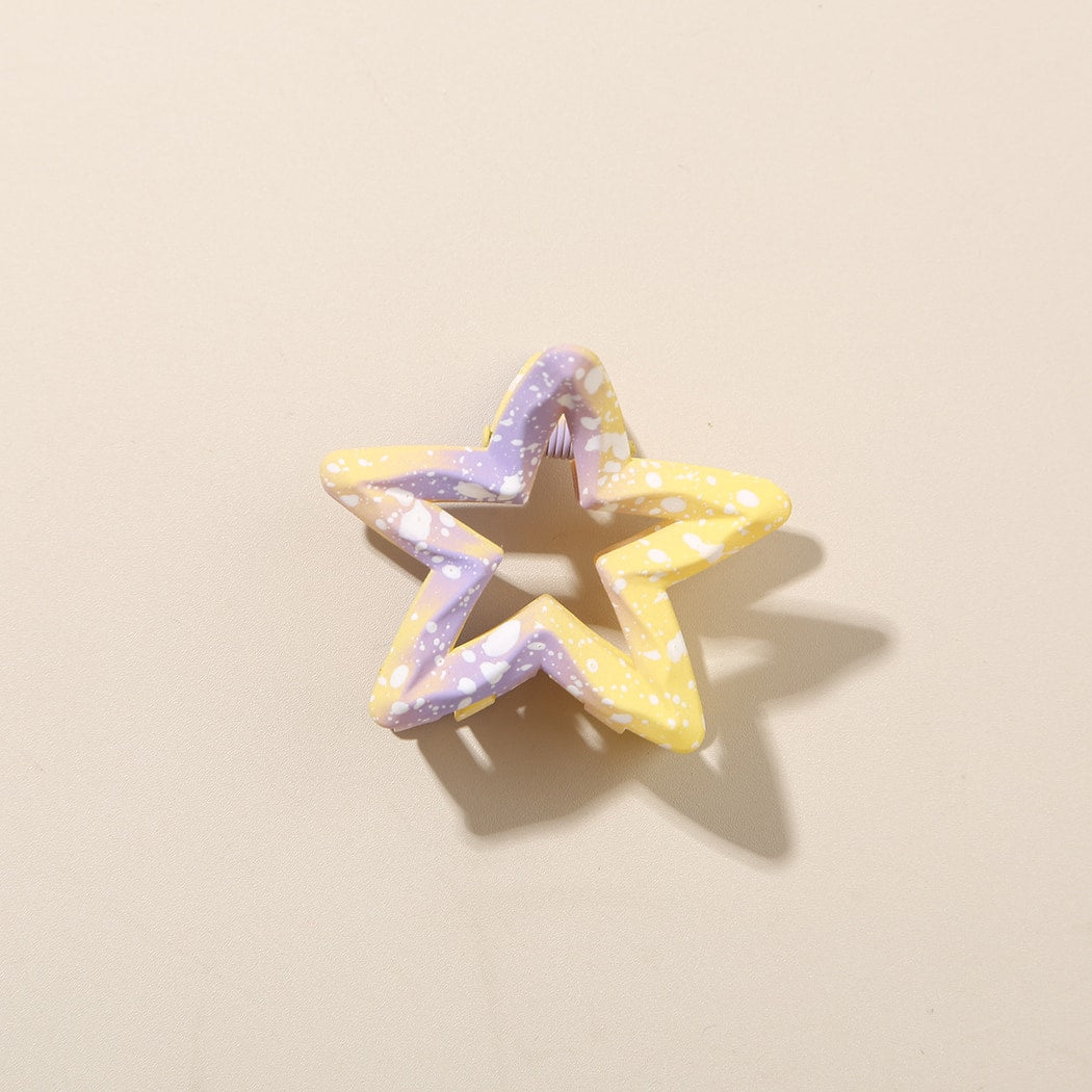 Beau - Glossy Gradient Star Shaped Hair Claw Clip
