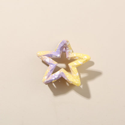 Beau - Glossy Gradient Star Shaped Hair Claw Clip