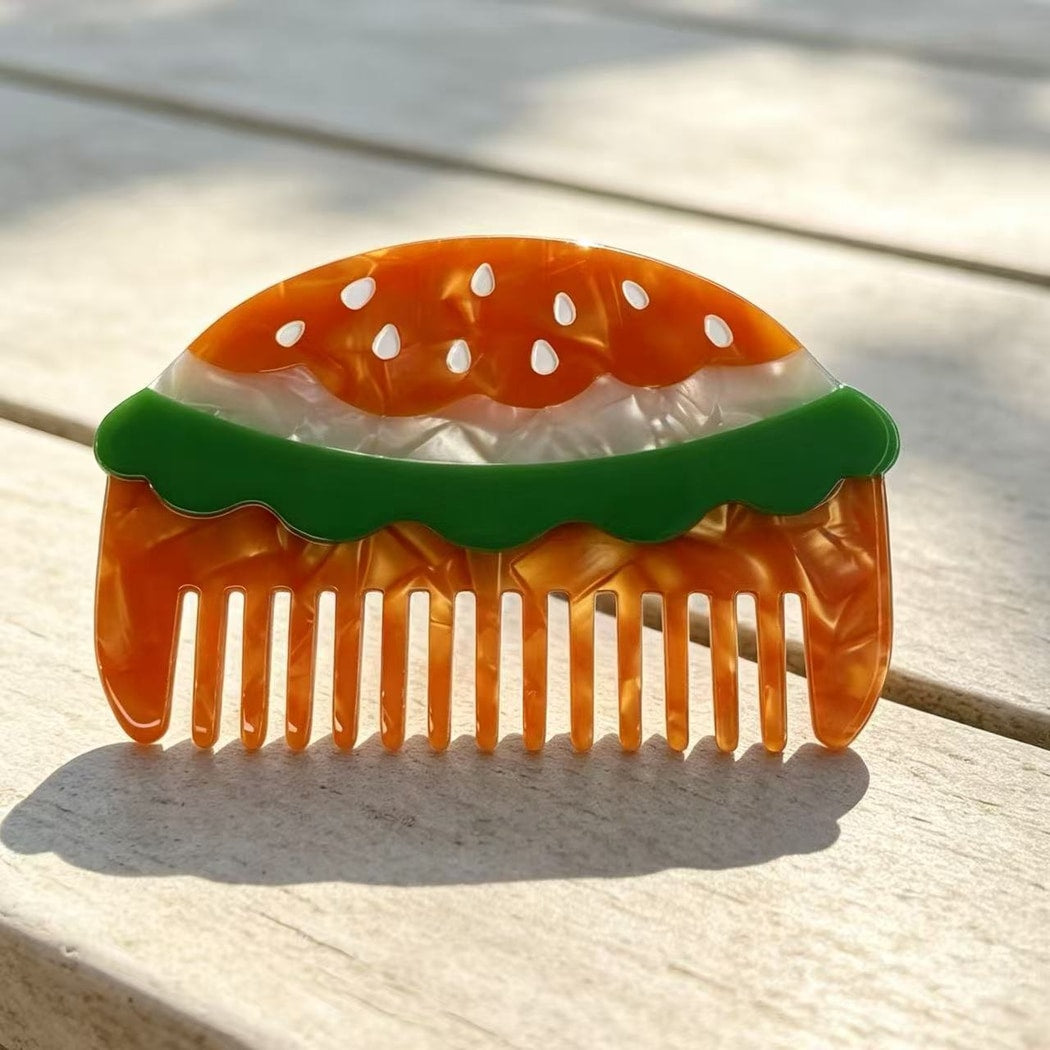 Camerow - Cute Acetate Animal and Food Hair Comb