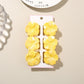 Beau - Glossy Floral Plastic Alloy Claw Clip Set