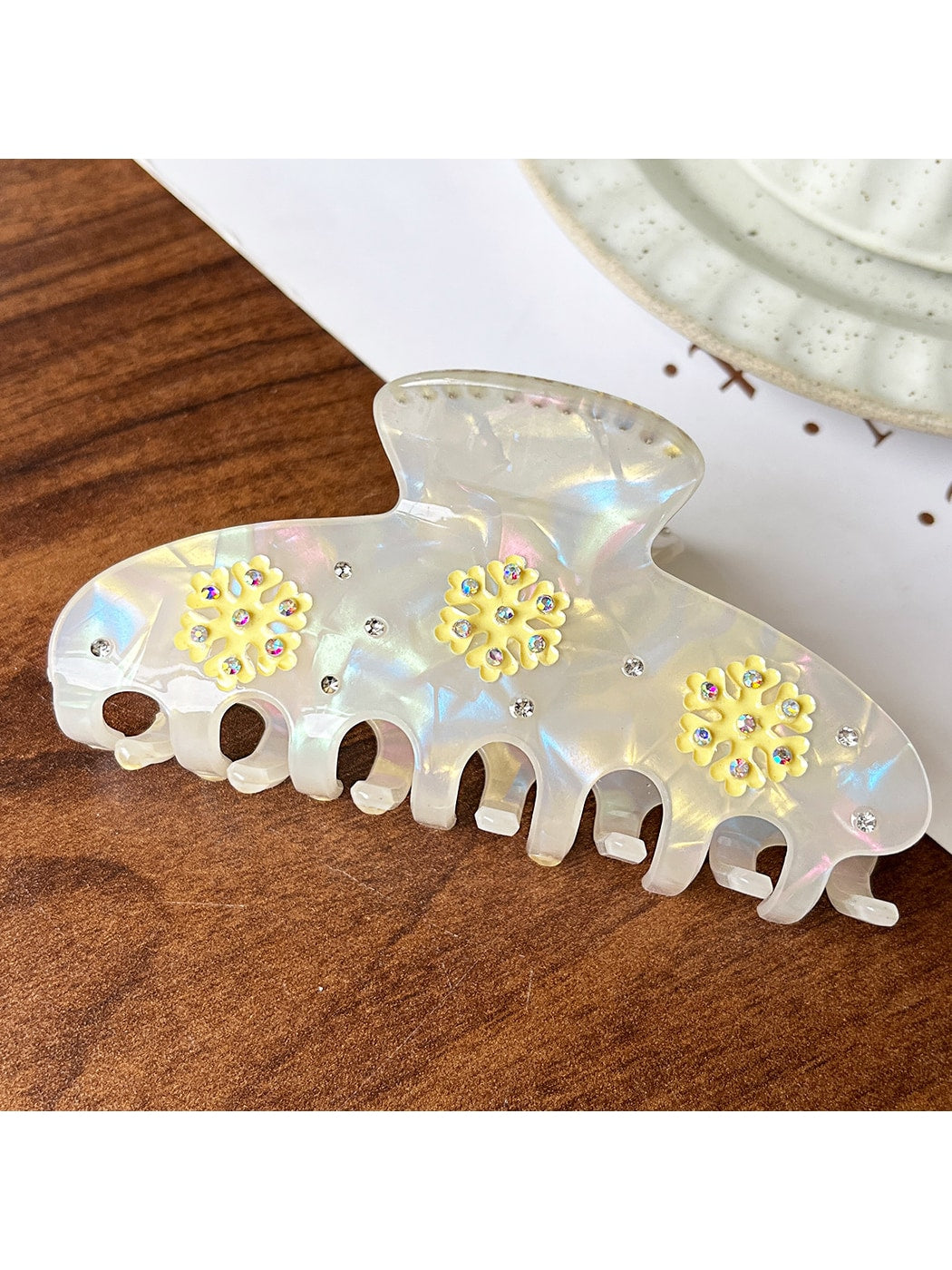 Beau - Decorative Acetate Floral Geometric Claw Clip