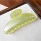 Beau - Large Bow Ring Detail Geometric PC Claw Clip