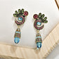 Earedge - Peacock Inspired Vintage Dangle Earrings