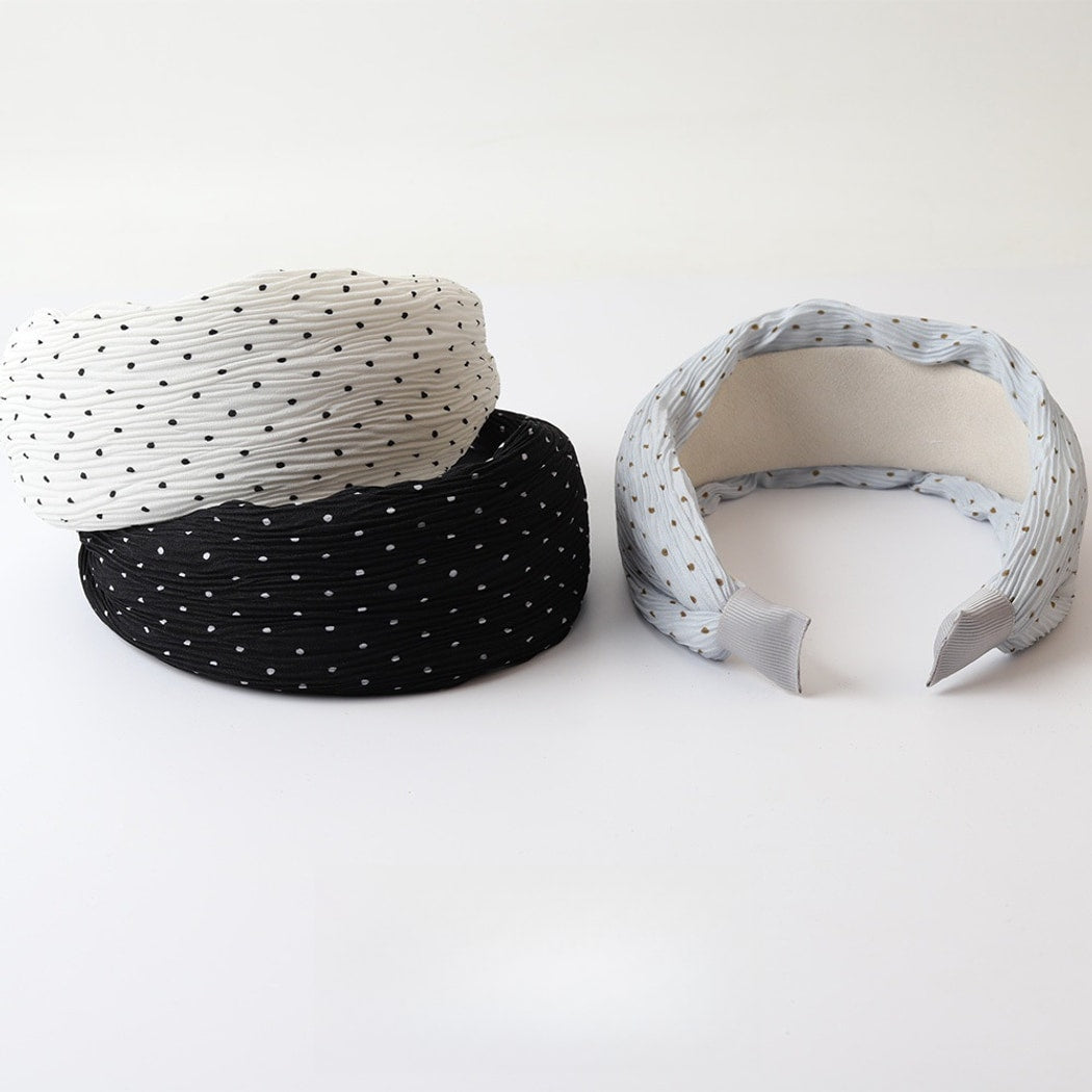 Gifty - Elegant Polka Dot Wide Headband