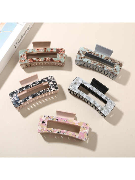 Beau - Elegant Hollow Out Rectangular Claw Clip
