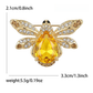Brovia - Alloy Bee Accent Fashion Brooch Pin Accessory
