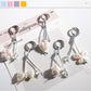 White style cute Keypus keychain with a smiling face design