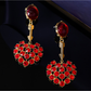 Earedge - Vintage Heart Drop Stud Earrings