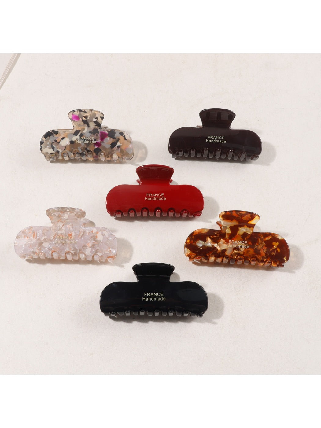 Beau - Minimalist Textured Half Round Claw Clip