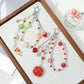 Keypus - Cute Cartoon Fruit Motif Beaded Keychain