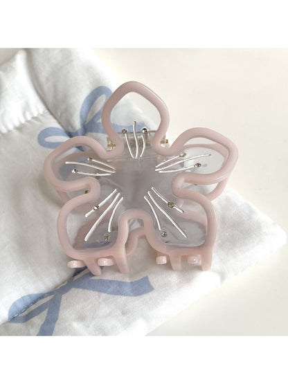Beau - Iridescent Transparent Flower-Shaped Hair Clip