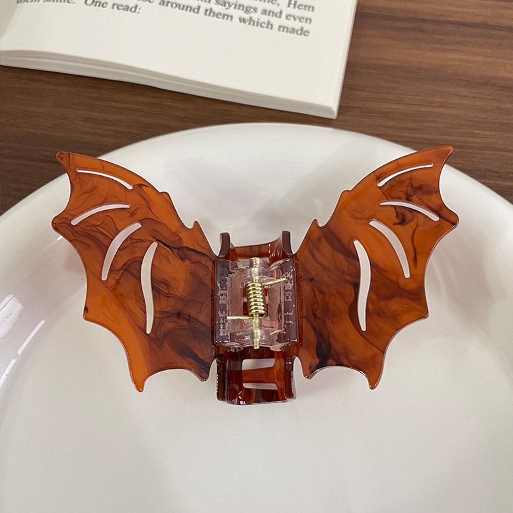 Beau - Halloween Marble Bat Wing Claw Clip