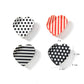 Beau - Polka Dot Heart Acetate Fiber Claw Clip