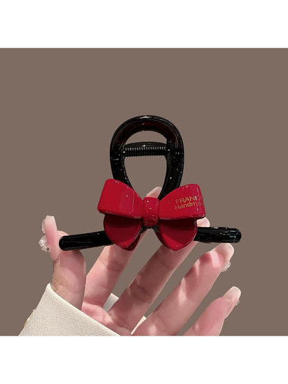 Beau - Simple Red Bow Hair Clip