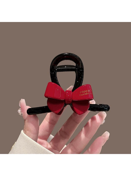 Beau - Simple Red Bow Hair Clip