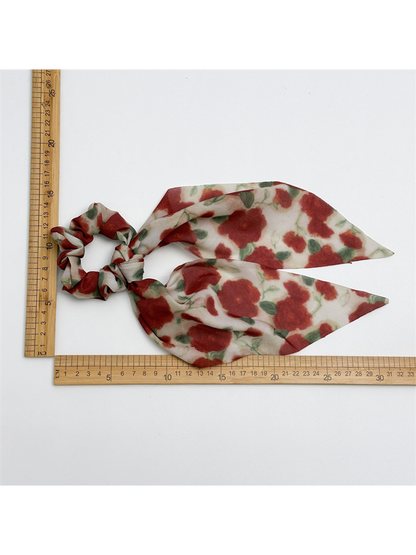 Gifty - Floral Long Tail High Stretch Scrunchie