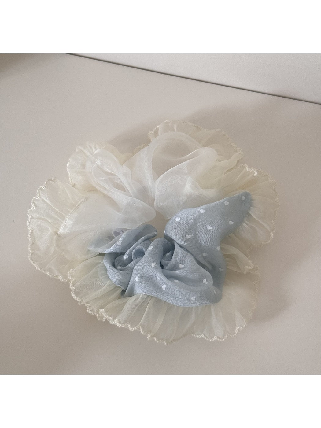 Gifty - Sweet Style Polka Dot Decorative Scrunchie Hair Tie