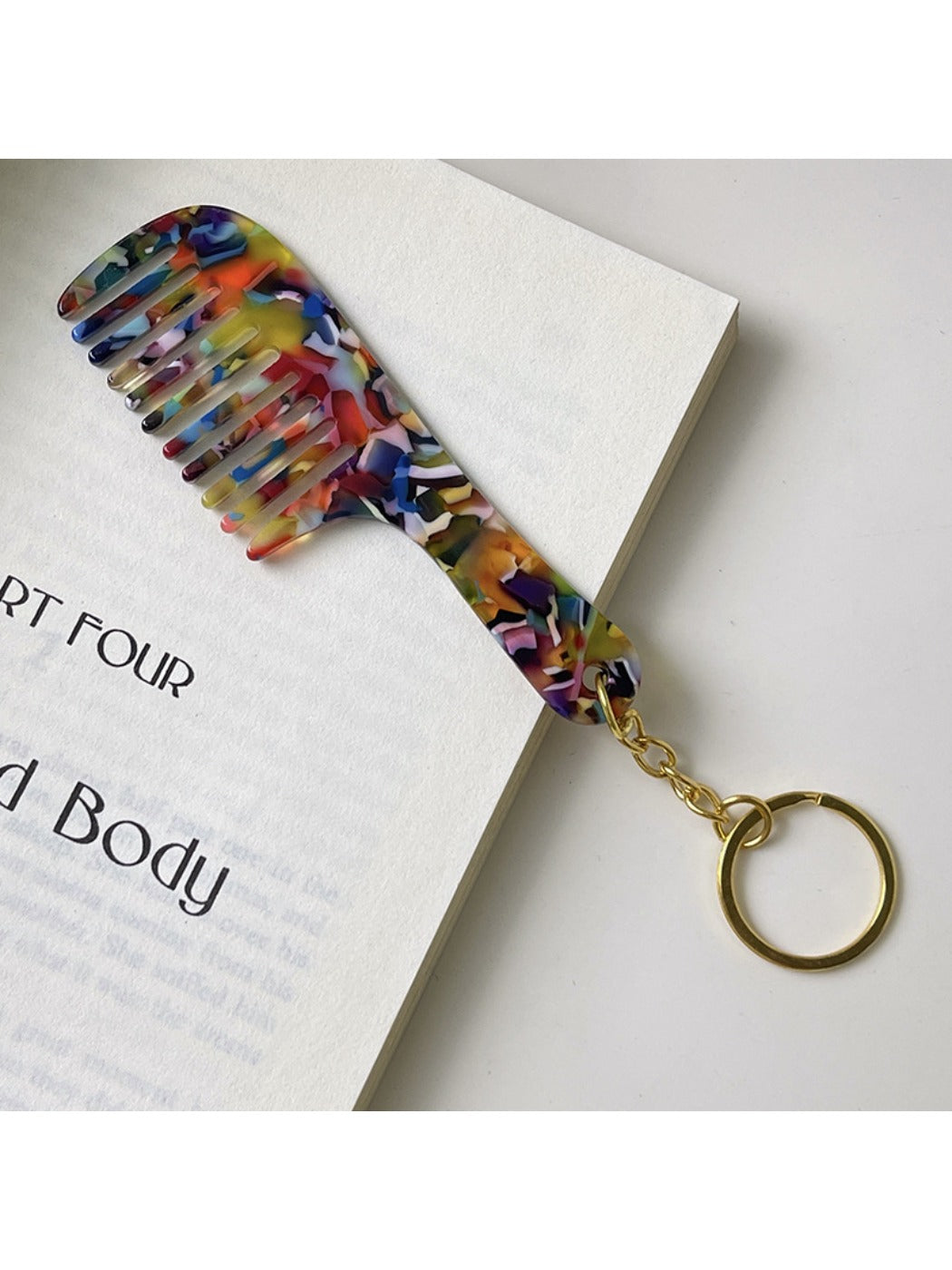 Keypus - Acetate Comb Charm Keychain