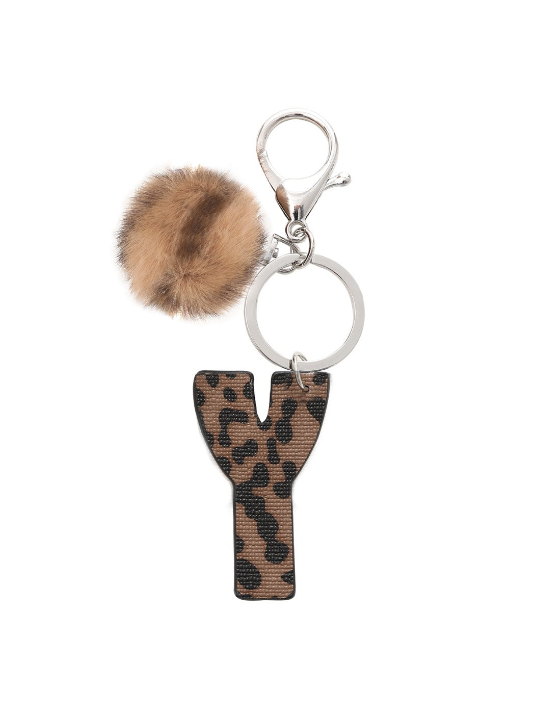 Keypus - Leopard Print Oil-Edged Letter Keychain